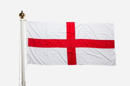 England Flag on Flagpole