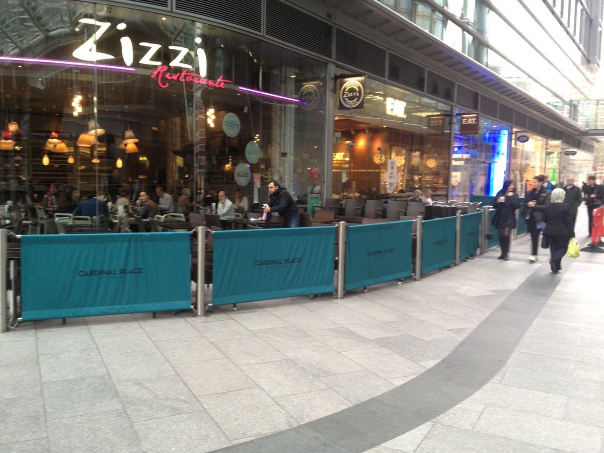 Double Side Café Barrier Banner