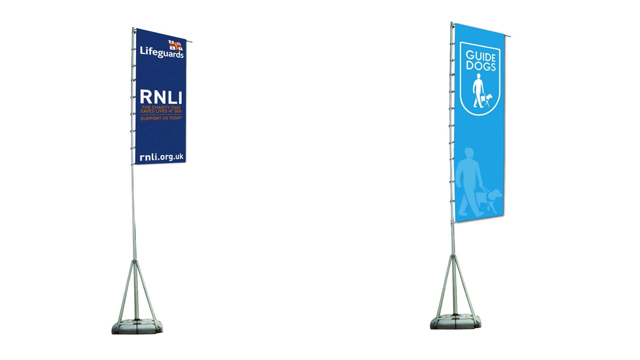 Event Flagpoles with Water Base