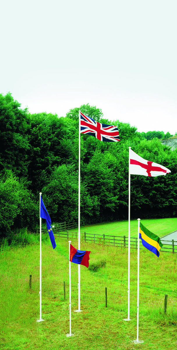 Ground Mounted Aluminium Flagpole