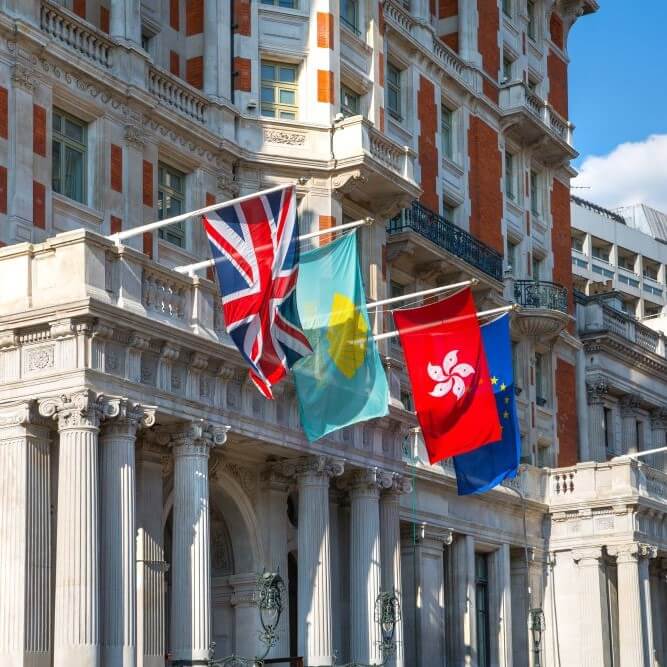 National and bespoke flags - Mandarin Hotel
