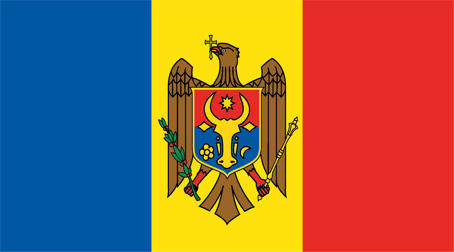 Moldova National Flag
