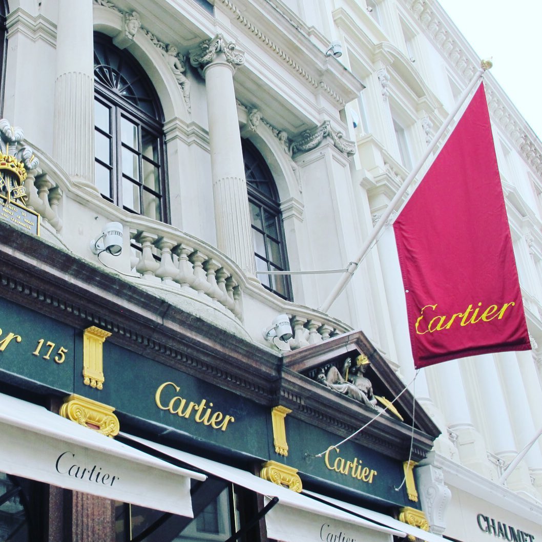 custom flag - Cartier shopfront