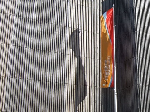 Advertising Flag on Flagpole with Rotating Arm